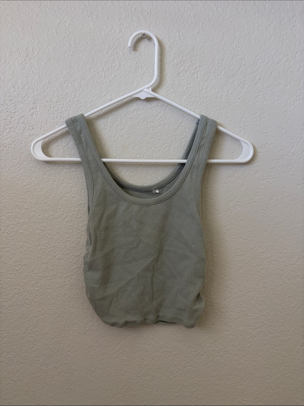 Women's Sleeveless Ribbed Tank Top - Sage Green